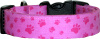 Pink on Pink Paw Prints Handmade Dog Collar